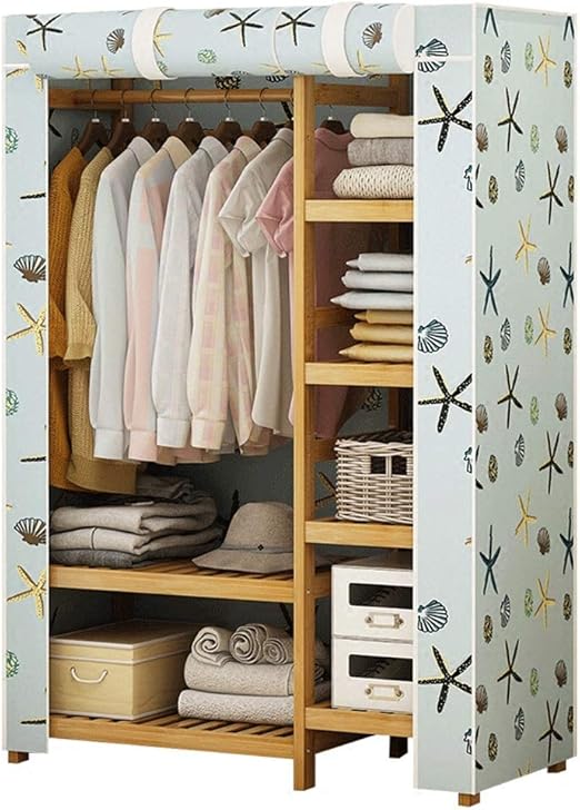 Hai Yan Boutique Cloth Wardrobe Cloth Wardrobe Dustproof Storage Clothes Closet Bedroom Coat Rack Storage Cabinet Amazon Ca Home Kitchen