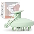 AIMIKE Scalp Massager Shampoo Brush, 100% Soft Silicone Scalp Scrubber, Scalp Exfoliator Brush for Dandruff Removal, Scalp Massager for Hair Growth, Wet Dry Hair Massager Shampoo Brush, Mint Green