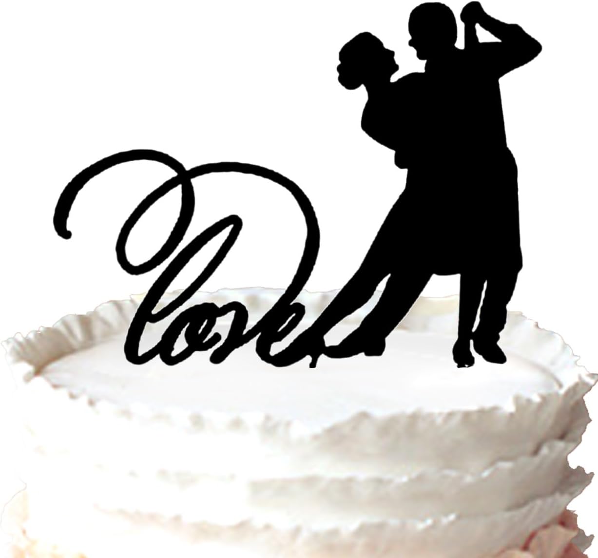 Kaishihui Cherry Blossom Tree two men Sit in Chair Script Mr&Mr Wedding Cake Topper