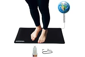 RADENERGY Grounding Mat for Feet – Indoor Earthing Pad for Desk, Bed, or Floor – Compact & Portable Grounding Mat Bed for Comfort, and Relaxation – Ideal Mats for Home, Office, or Travel – 60x40cm