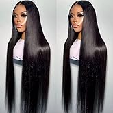 VIPbeauty 13x6 Lace Front Wigs Human Hair Pre Plucked 180 Density Straight HD Transparent Glueless Wigs Human Hair 13x6 Straight Lace Frontal Wigs Human Hair Wigs for Women 24 Inch