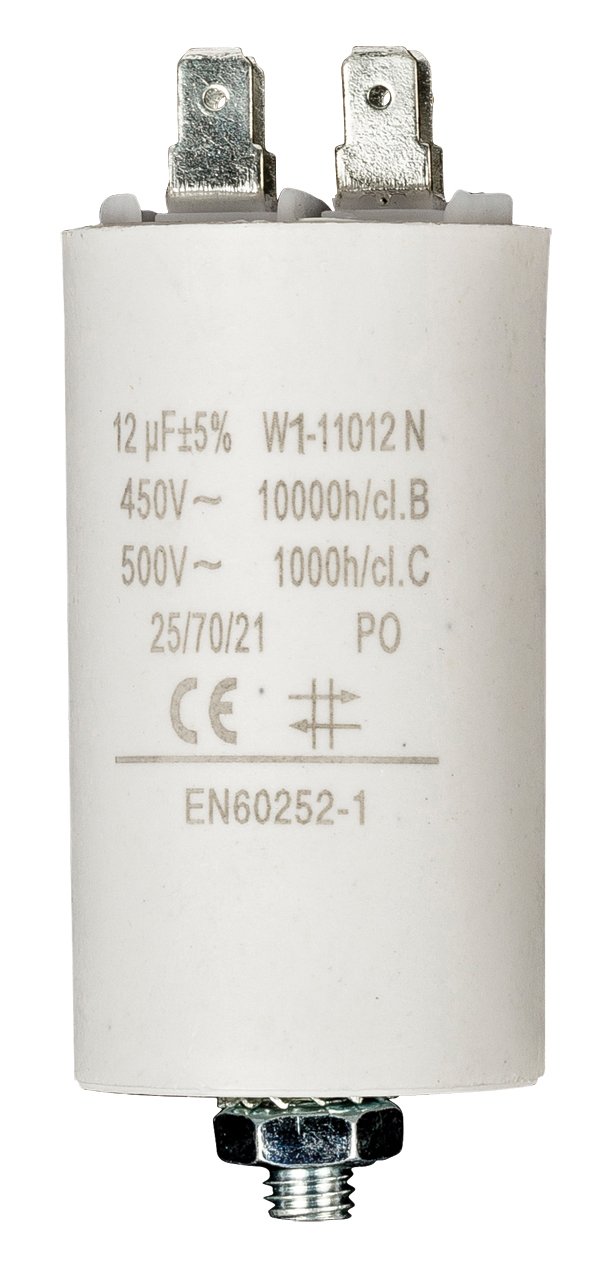 NEDIS Fixapart W1-11004N Capacitor 10.0µF 450V, Motor Start Run, Cylindrical, White