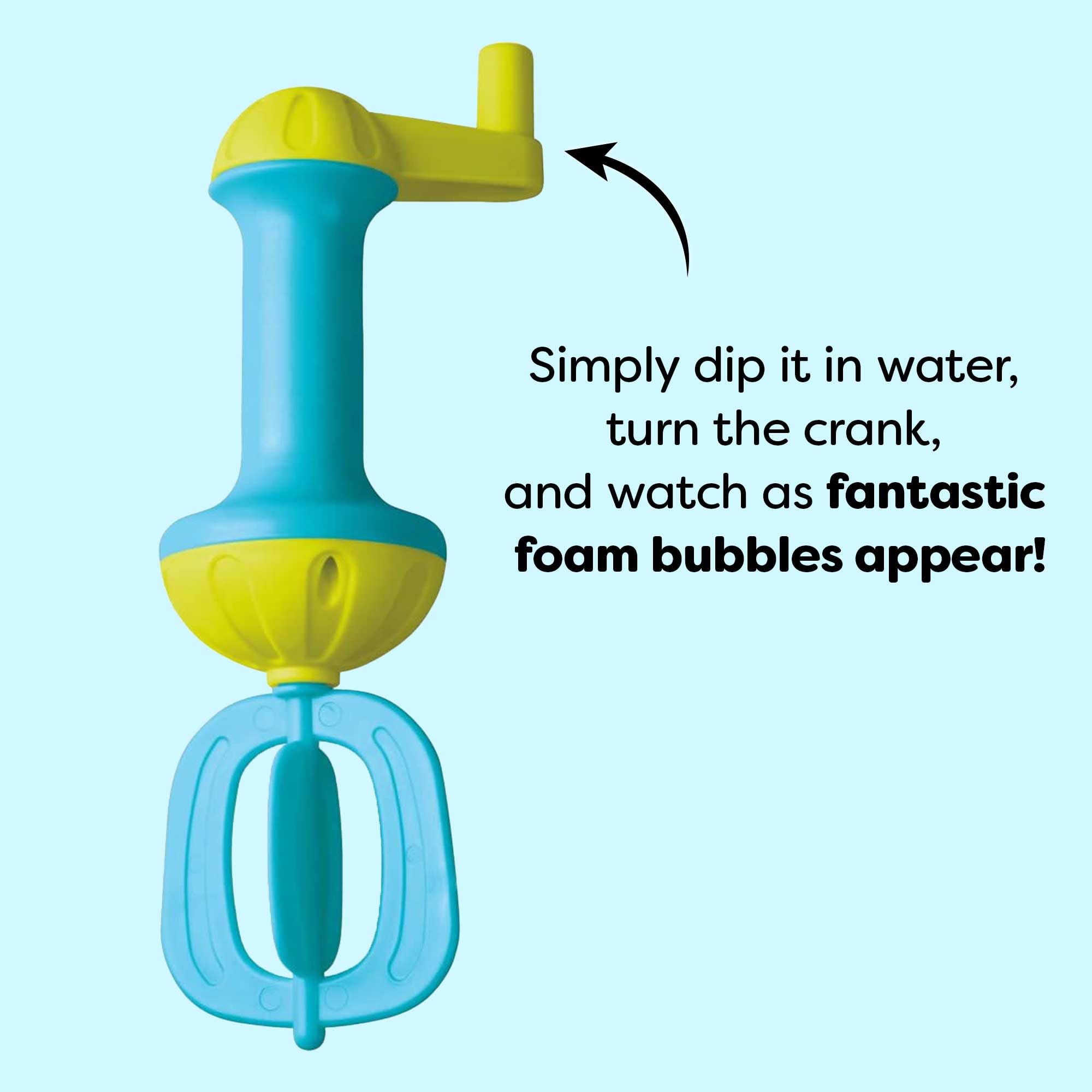 HABA Toddler Bath Toys: Bubble Bath Kids Whisk - for Kids' Sensory Play, Motor Skills, and Bath Time Fun, Blue