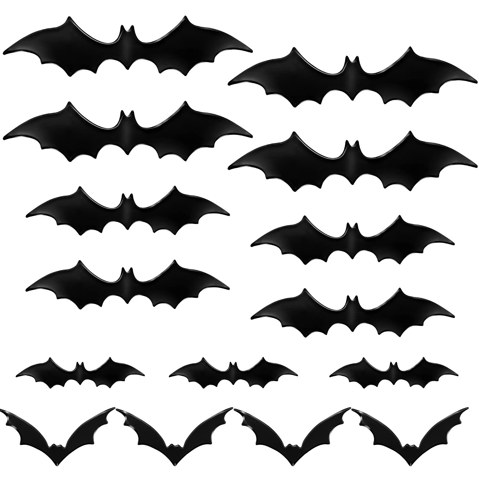 Photo 1 of Konohan 15 Pcs Halloween Bat Magnets for Fridge Car Garage Door 4 Different Sizes 3D PVC Bat Stickers DIY Wall Decal for Halloween Refrigerator Indoor Outdoor Home Decoration(Black)