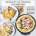Crepe Maker Machine Pancake Griddle – Nonstick 12” Electric Griddle – BONUS 100 RECIPE COOKBOOK, Batter Spreader & Wooden Spatula – Pan for Roti, Tortilla, Blintzes – Portable, Compact, Easy Clean