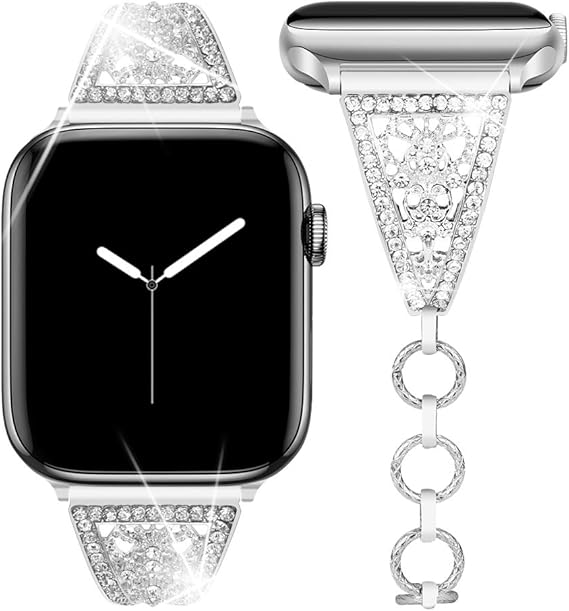 amazon silver apple watch band
