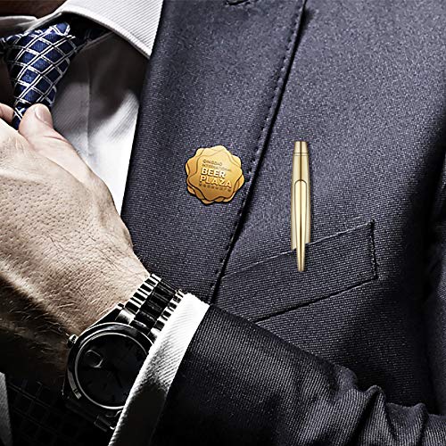 Unibene Slim Metallic Retractable Ballpoint Pens - Gold, Nice Gift for Business Office Students Teachers Wedding Christmas, Medium Point(1 mm) 6 Pack-Black ink
