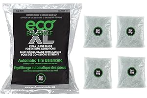 ECO Balance 03-ECOXL4 ECO XL Extreme Condition Tire/Wheel Balancing Beads - Off-Road Vehicles, Light Duty Truck Tires, (4) 3oz Balance Bead Bags, (4) Valve Caps