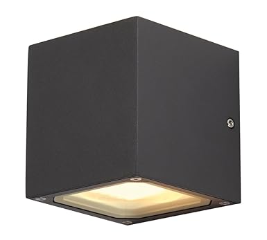 SLV Wandlampe SITRA CUBE für die effektvolle Außenbeleuchtung von Hauseingang, Wänden, Wegen, Terrassen, Fassaden, Treppen | 