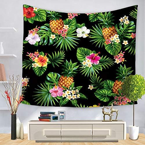 RFVBNM Tapestry,Tropical plant Painted Pineapple,Hippie Tapestries,Bedding Bedspread Picnic Beach Sheet,Decorative Wall Hanging,Household Products,Kitchen And Home,Home Decoration,150 * 130cm