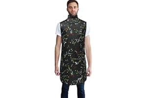 ANNWAH 0.5mmPb X-Ray Apron with Thyroid Shield Collar Lightweight Dental Lead Apron X-Ray Shield Apron Aldult（Black）
