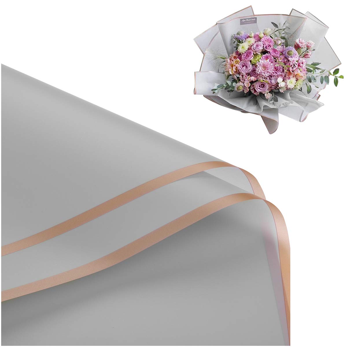 Qchomee 20 Pcs Waterproof Flower Wrapping Paper Matte Flower Packaging Paper Floral Bouquet Gift Packaging Supplies 22.5x22.5'', Gift Box Wrapping Paper, Black, Wine Red