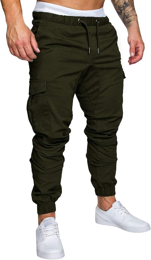 skinny fit panelled cargo joggers