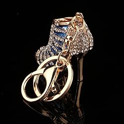 Yosoo Rhinestone High Heel Shoe Decoration Keychain