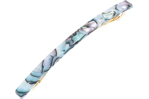 Blue Hair Barrette for Women with Thin Hair, Elegant Long & Skinny French Barrette, Strong Hold, Lightweight, Damage-Free Design, South Sea Faux Shell | France Luxe
