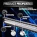 TURBOSII DOT 52Inch Led Light Bar Spot Flood Combo Offroad Work Lights + 4