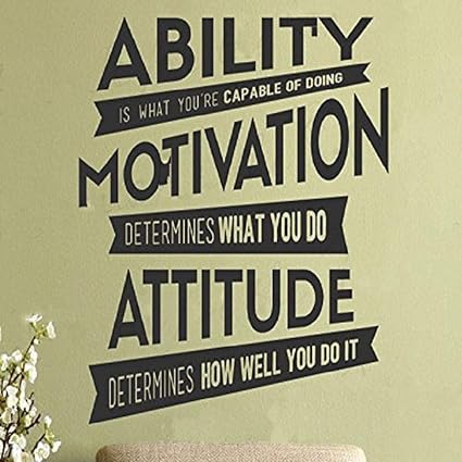 Yanjunhong Sticker Mural En Vinyle Avec Citation Positive Motivation Et Attitude Amazon Fr Cuisine Maison