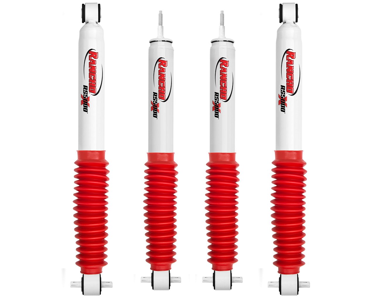 Rancho RS5000X Gas Shocks set compatible with 9706 Jeep Wrangler TJ