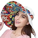 Women's Reversible Foldable Floppy Sun Hat with Wide Brim UPF 50+, Beige