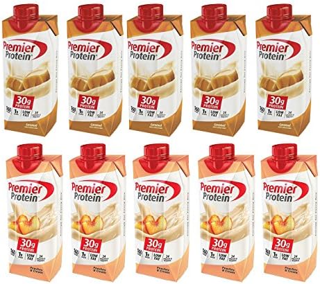 Premier Protein High Protein Shake, Caramel, Peaches &amp; Cream (11 fl. oz., 10 pk.)