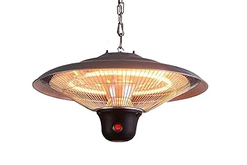 DRULINE Ø 40 cm Aluminium Heizstrahler Deckenstrahler Terassenstrahler Fernbedienung