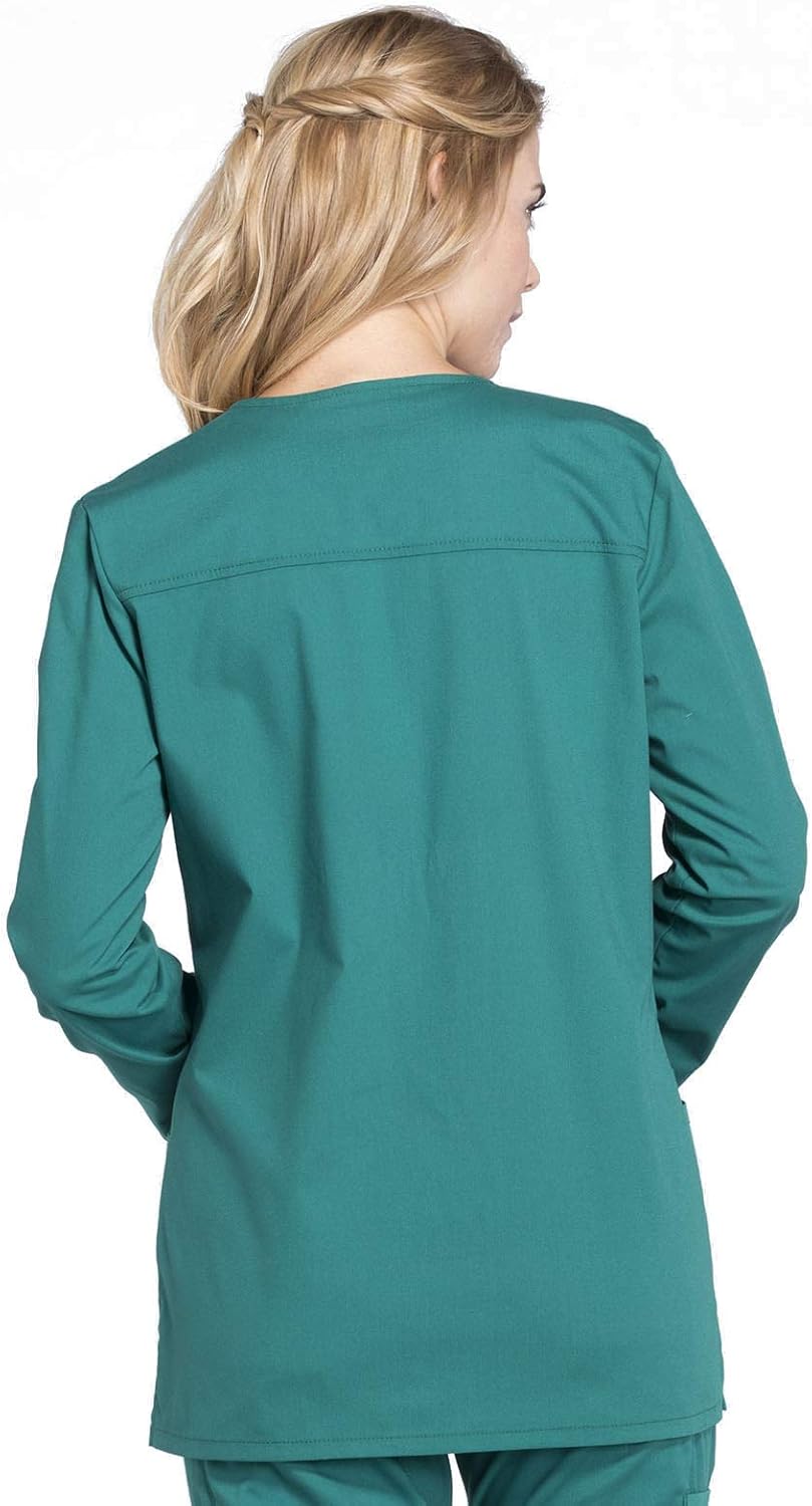 Cherokee Workwear Professionals Snap Front Warm-up Scrub Jacket: Clothing