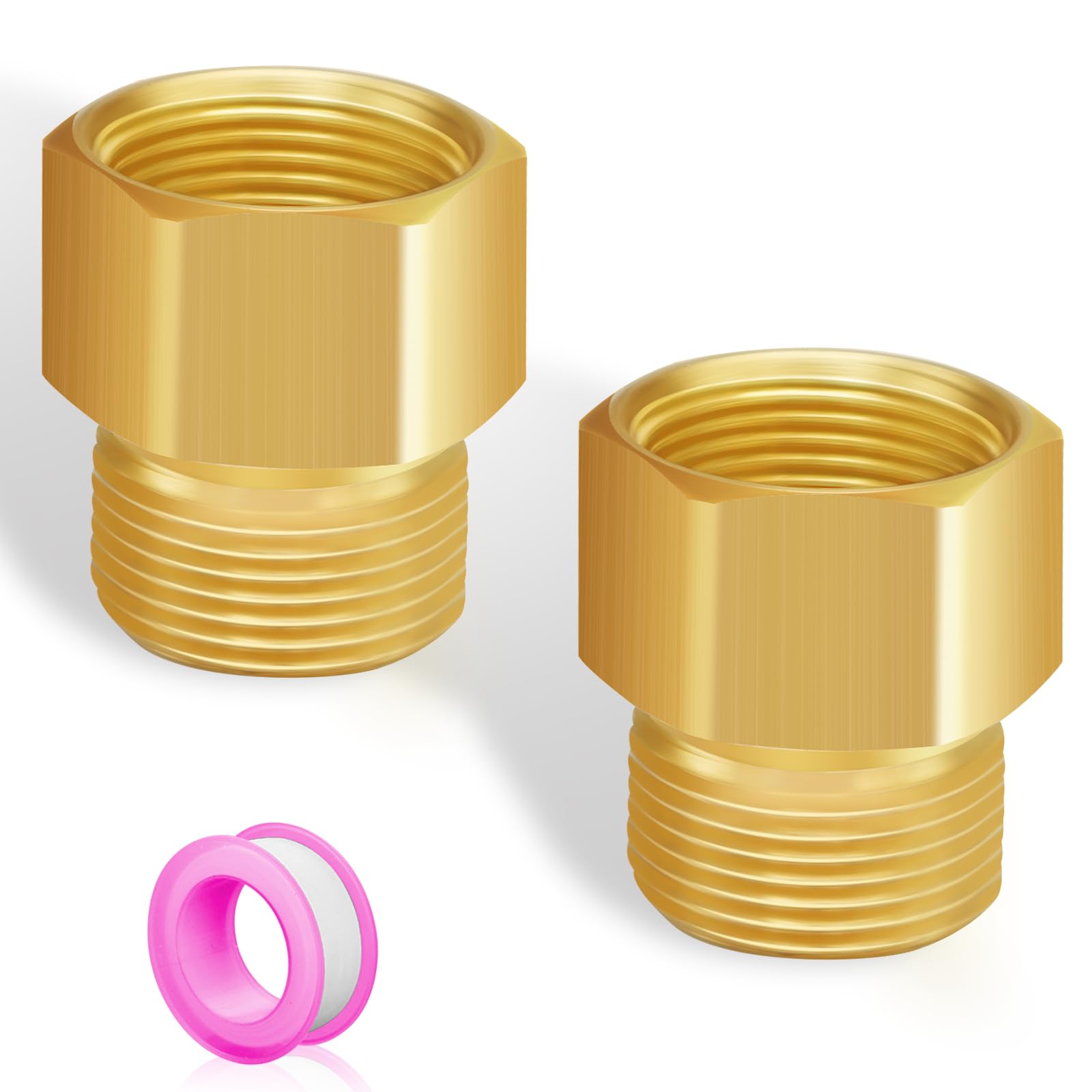 Brass High Pressure Washer Coupler Adapter, M22 15mm Male to Female, 4500 PSI