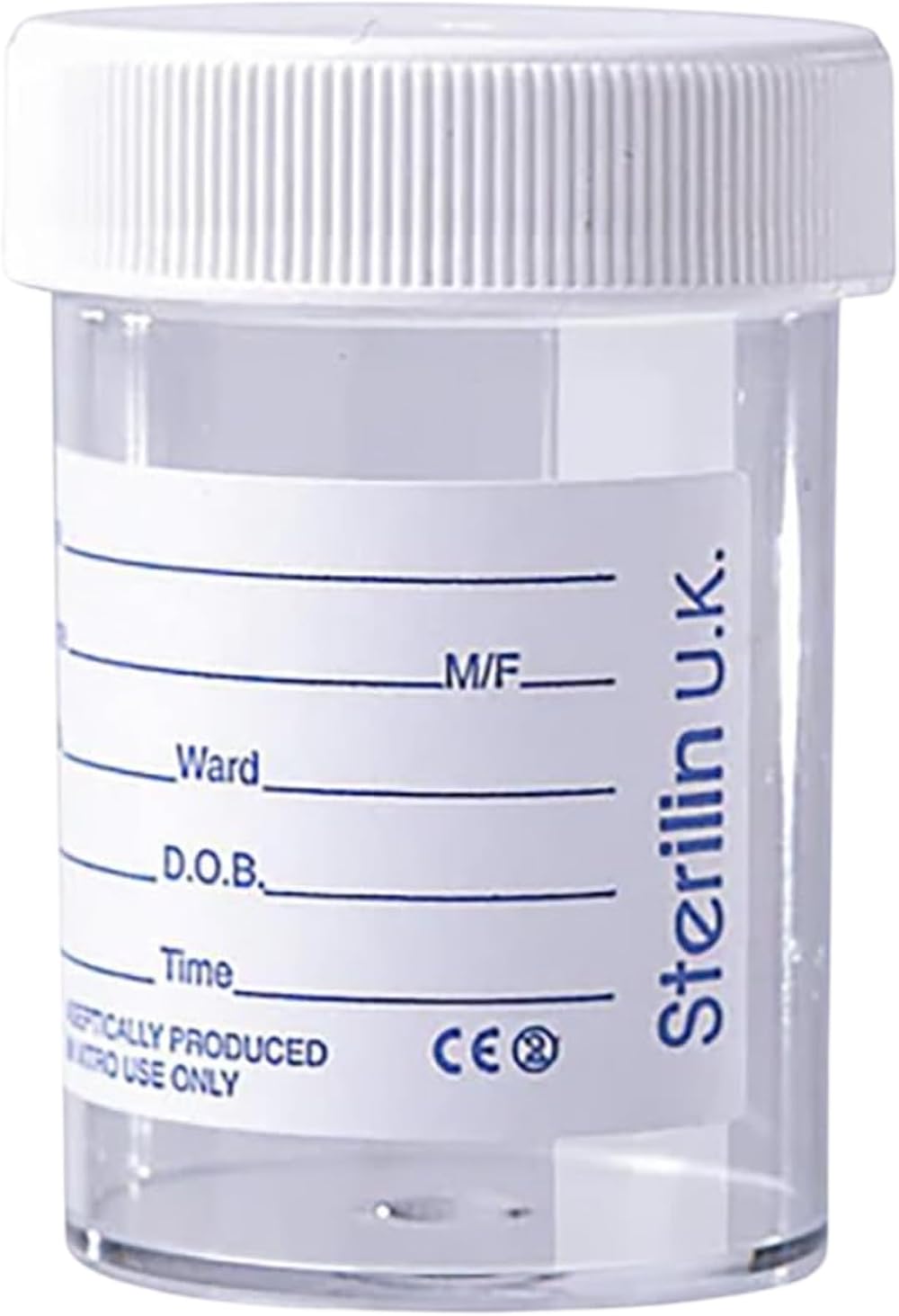 The Labsales Company 10x Sterilin Urine Specimen Pots 60ml with Lid Labels
