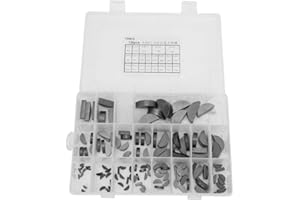 ViaGasaFamido 135pcs Woodruff Keys Assortment kit Different Size Half-Round Key Combinations Leather Belt Wheel Crank Key Assortment Kit for Car Repair Fasteners Mechanical