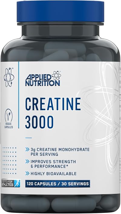 Applied Nutrition Creatine Monohydrate 3000mg Capsules 120ct 30 Servings