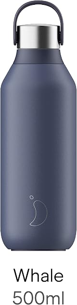 Chilly's Series 2 Bottle 500ml Whale Blue Stainless Steel Vacuum Insulated view 2