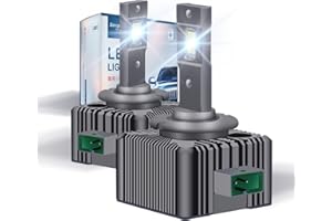 Sinoparcel D3S/D3R LED Headlight Bulb -6000K 35W High Low Beam Xenon HID Replacement Lights - Pack of 2 D3S LED