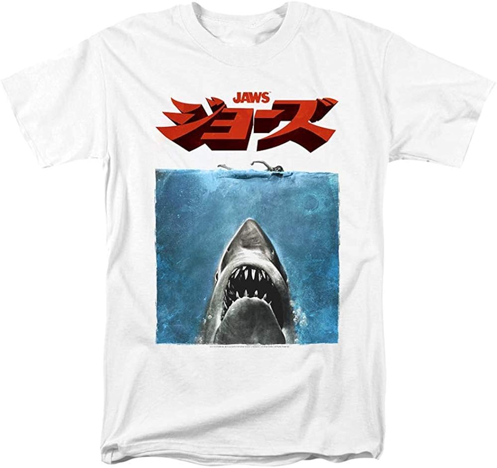 Amazon 男性と女性の半袖tシャツ面白いパターンジョーズシャーククインツクラシック映画大人tシャツステッカー Tシャツ カットソー 通販