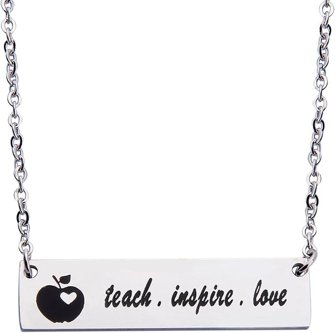 Kuiyai Teach Love Inspire Necklace Keychain Back To School Gift For Teacher Jewelry Necklaces Kuiyai Teach Love Inspire Necklace Keychain Back To School Gift For Teacher Jewelry Necklaces