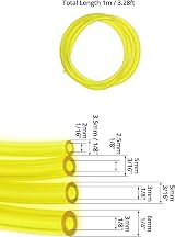 QWORK 4 Pieces Universal Fuel Line 1m 2x3.5mm 2.5x5mm 3x5mm 3x6mm Gasoline Hose view 6