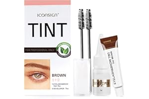 MXNSLWA Instant Lash & Brow Set, Natural Bushy Eyebrow Makeup Kit, Long Lasting Spot coloring 100% Gray Converge DIY Hair Dying for Salon Home Use 7ml (Brown)