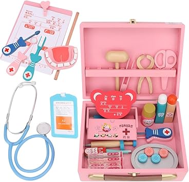 Zerodis Medizinisches Spielzeug Holz Arzt Kit Medizinische Gerate Koffer Medizin Box Spielzeug Geburtstagsgeschenke Fur Kinder Arzte Krankenschwester Rollenspiele Spielzeug Set Erste Hilfe Set Amazon De Spielzeug