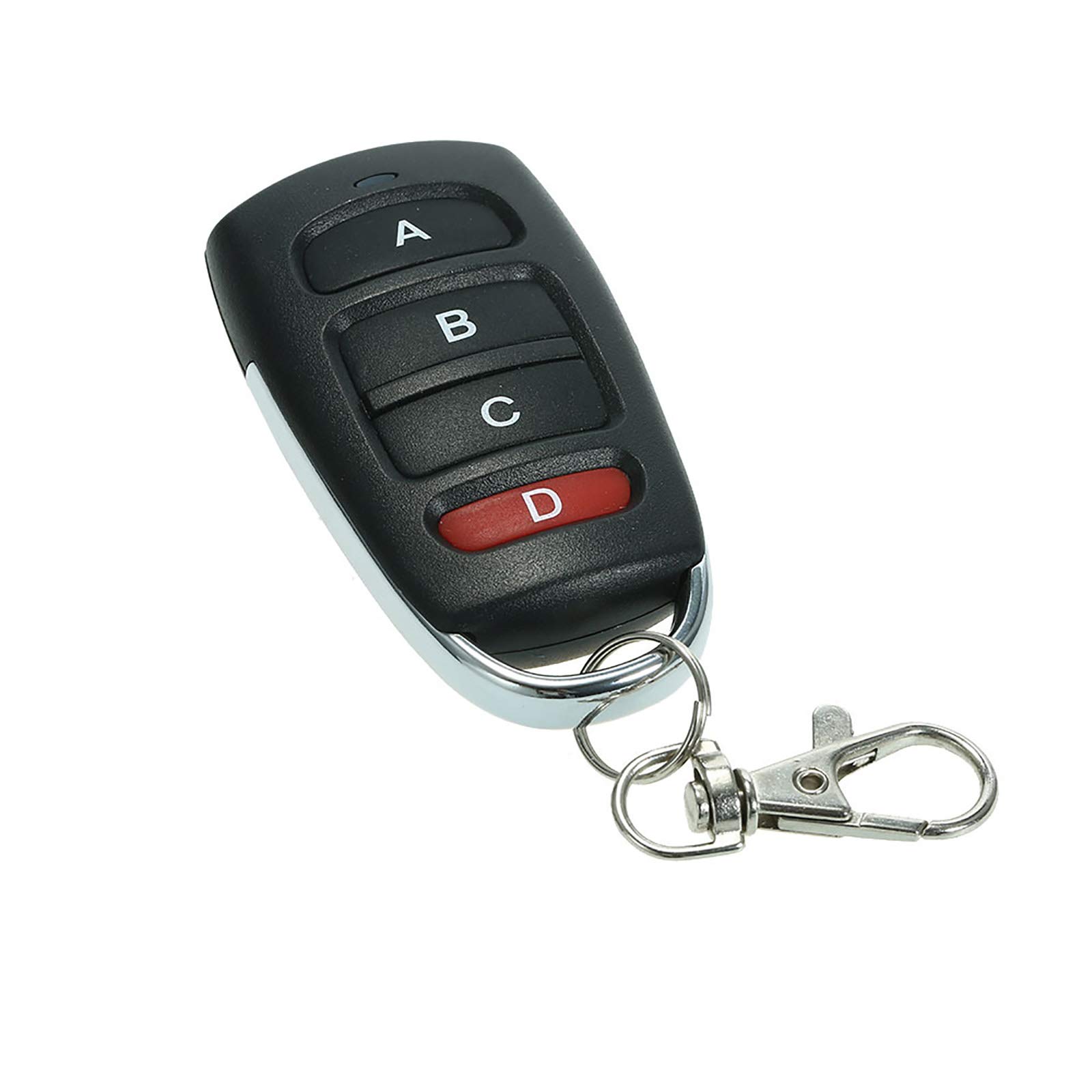 1/2 Pcs Universal Garage Door Gate Cloning Remote Control with Key Fob 433MHZ 4 Channel Wireless Remote Control Long Distance