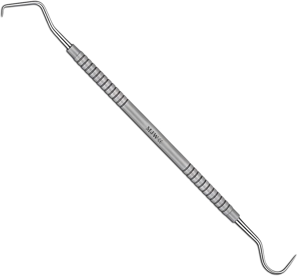 MJW Double Ended Stainless Steel Oral Hygiene Tool for Teeth Cleaning