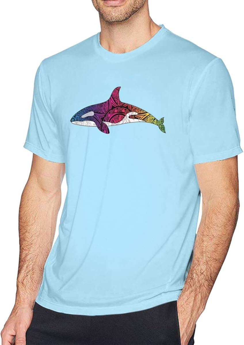 Amazon.com: Men's T-Shirts Orca Killer Whale Casual Shirts Short Sleeves Crew Neck Tee Summer 