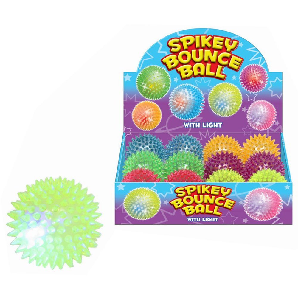 KandyToys TY2718 75Mm Light Up Spikey Ball in D/Box