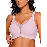 COCOMARTS Jelly Bras for Women No Underwire Push Up Deep V Mesh Comfort T Shirt Bralette Wireless Seamless Everyday Bra