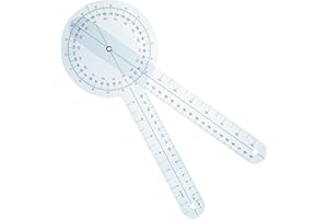 BLMHTWO 12 Inch Goniometer, 360 Degree Goniometer Physical Therapy Digital Goniometer with Precise and Clear Scale Plastic Large Protractor Tool for Joint Range of Motion ROM Measurement