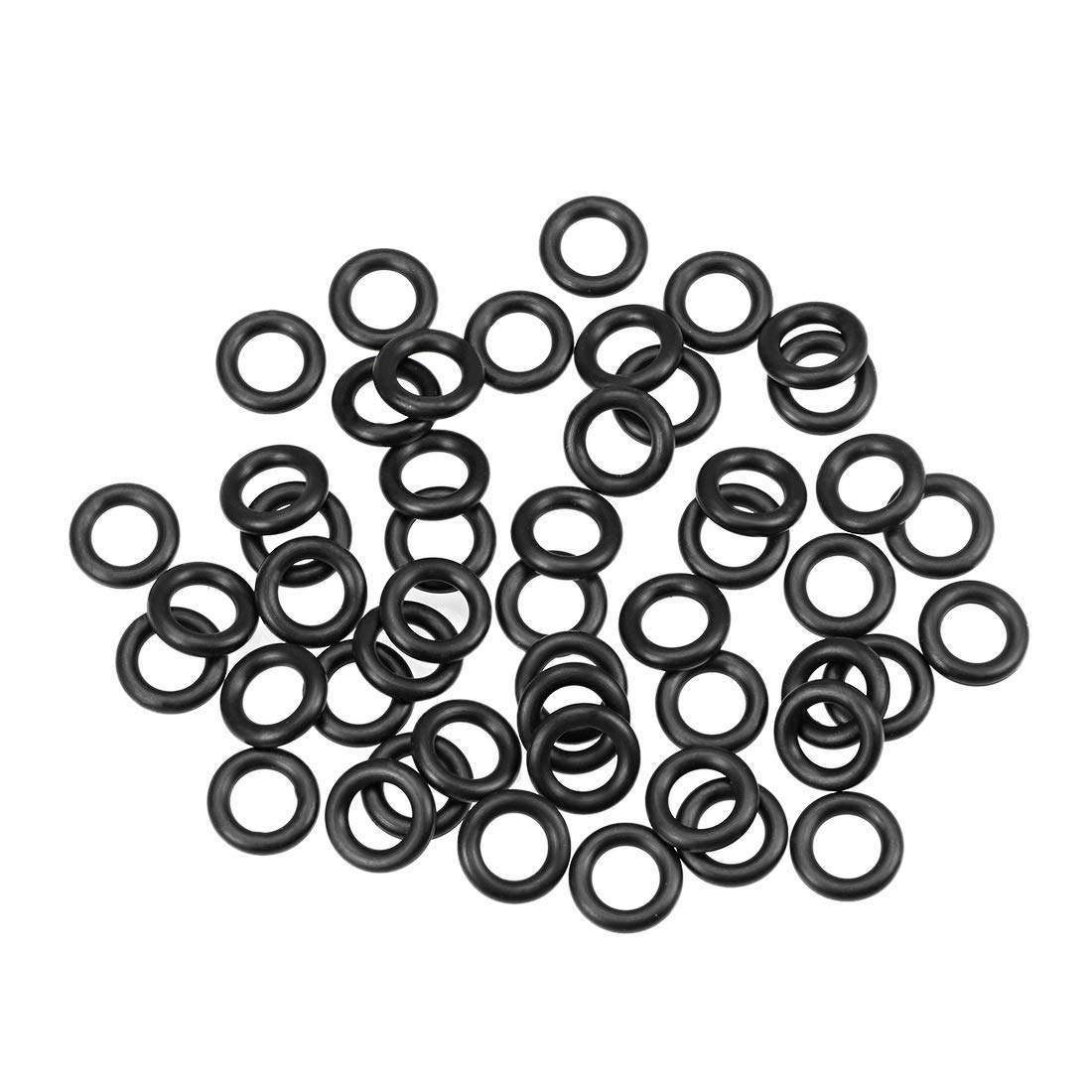 sourcing map Nitrile Rubber O-Rings 12mm OD 7mm ID 2.5mm Width, Metric Nitrile Rubber Sealing Gasket for Automotive Machine Plumbing, Pack of 50