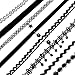FIBO STEEL 6PCS Womens Black Velvet Choker Necklace for Women Lace Choker Tattoo Necklace (E: 8 PCS A Set)