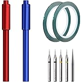HARDWIN 9-Piece Model Scribing Tool Kit with Tungsten Carbide Blades &amp; Tape | Includes 0.15, 0.3 and 0.5mm carbide blades, scribing tape and an ergonomic handle to create clean panel lines on model kits.