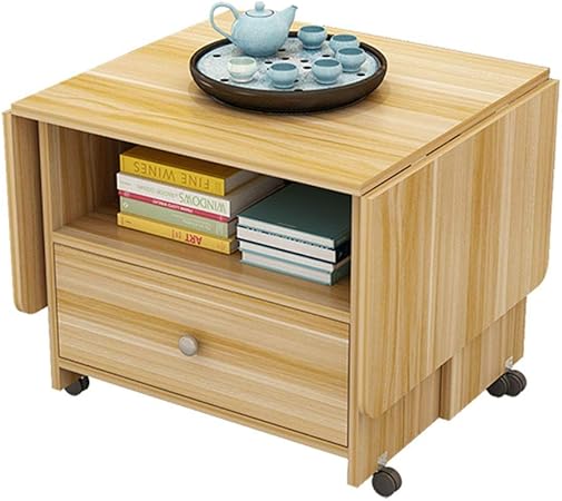 Ynn Table Table Basse Pliante Multifonction Table D Extremite Canape Table D Appoint Avec Tiroir Table A Manger Mobile Extensible Petite Table Salon Couleur Du Bois Size 130x60x55cm Amazon Fr Cuisine Maison