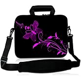 RICHEN 17 inch Laptop Shoulder Bag Carrying Case PC Cover Pouch with Handle Fits 15.6/16/17/17.3/17.4 inch Notebook (16-17.3 inch, Nice Butterfly)