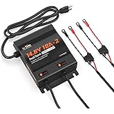 LiTime 2-Bank 10A (10A/Bank) Dual Smart Battery Charger, 14.6V LiFePO4 Battery Charger AC-DC Charger with Fuse, LED Indicator