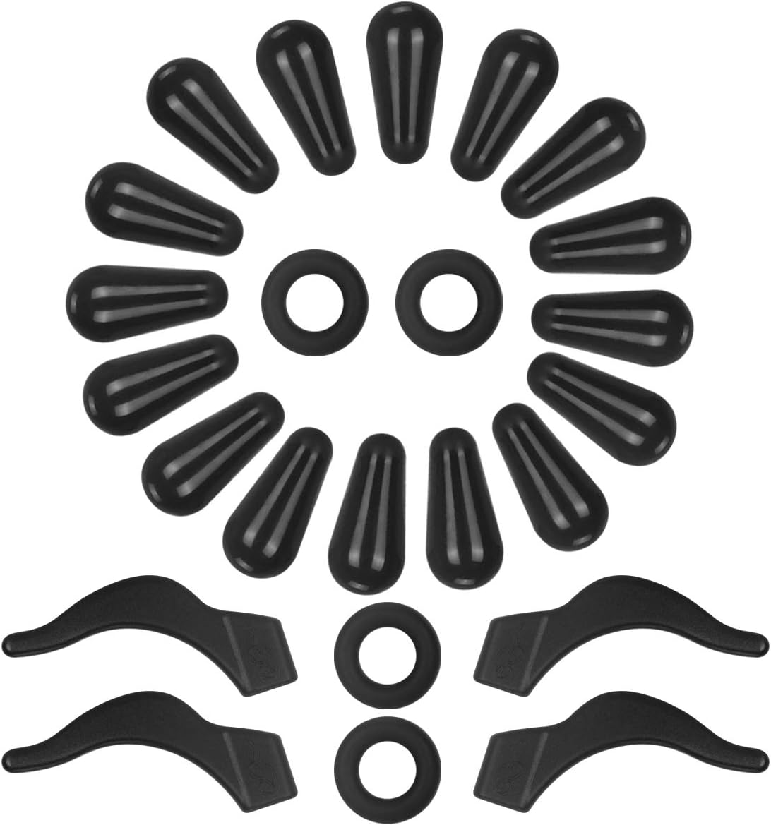 8 Pairs Silicone Nose Pads 4 Pairs Eyeglass Retainer Silicone Anti-Slip Holder Eyeglass Ear Hook Round Frame Grips